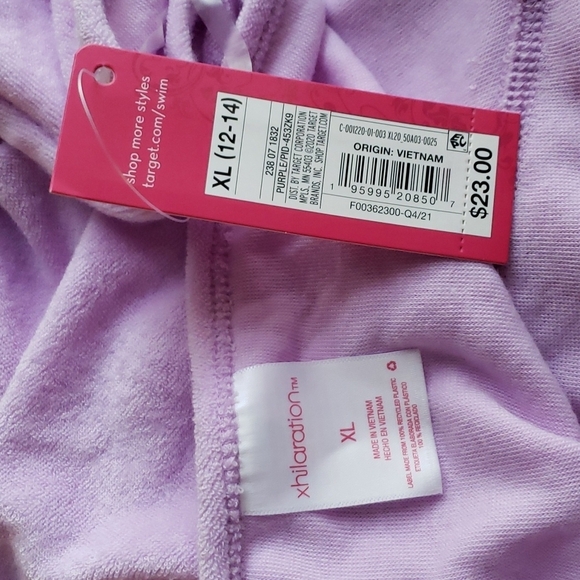 Xhilaration™ Terry Cloth Halter Cover Up Dress Purple Size XL - Picture 7 of 10